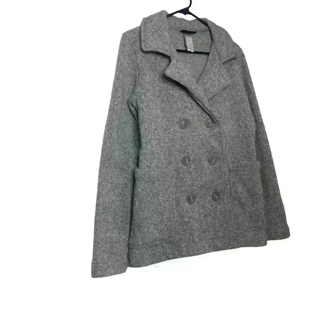 Patagonia Better Sweater woman’s Peacoat Fleece Coat Gray Buttons Sz Medium - Picture 3 of 10